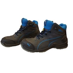 Puma Womens Sz 6 Work safty shoes oil resistant  black steel toe